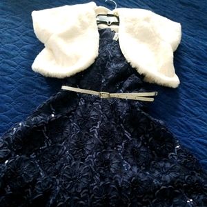 Special Occasion Dress and Fur Jacket